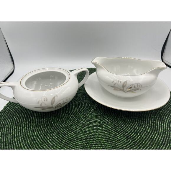 Gravy Bowl And Sugar Dish By Kaysons Fine China Japan Golden Rhapsody - Picture 1 of 13